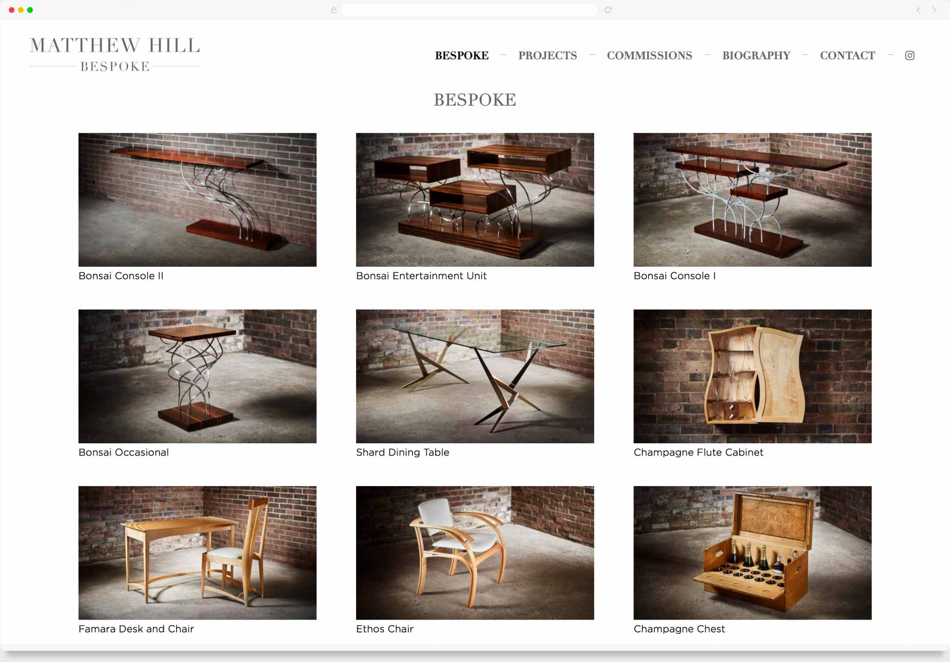 Website Design & Development - Matthew Hill Bespoke, Hertfordshire