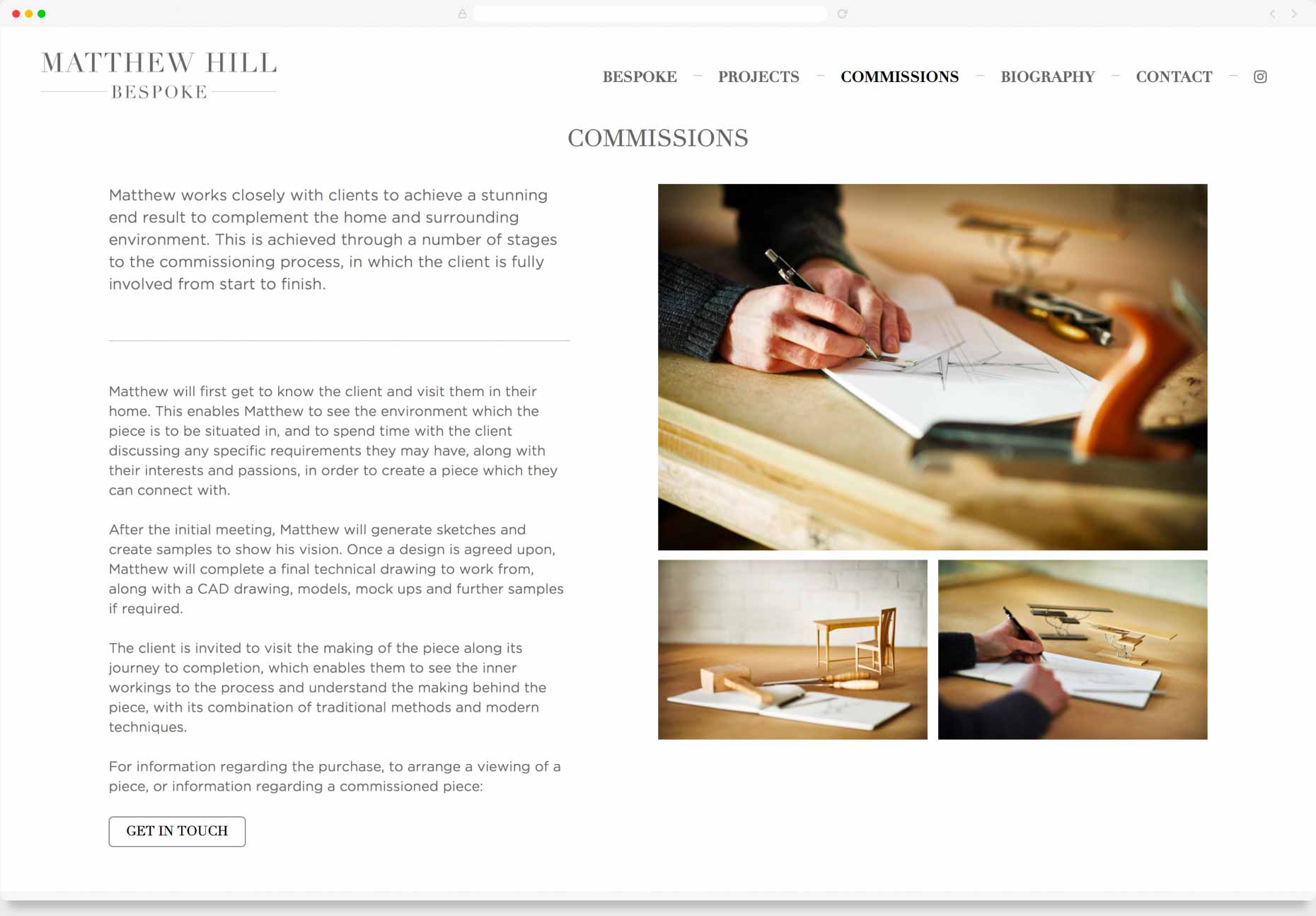 Website Design & Development - Matthew Hill Bespoke, Hertfordshire