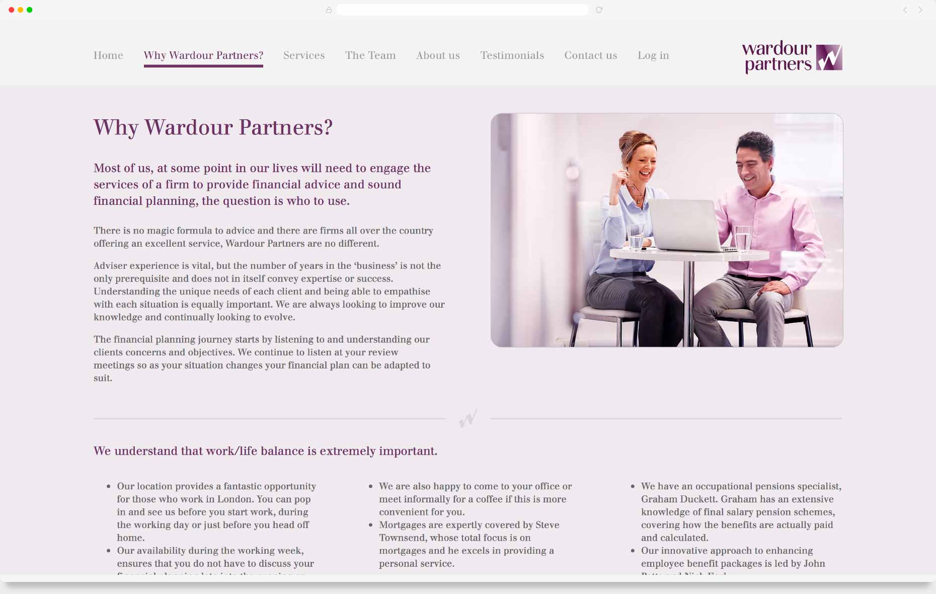 Website Design & Development - Wardour Partners, London